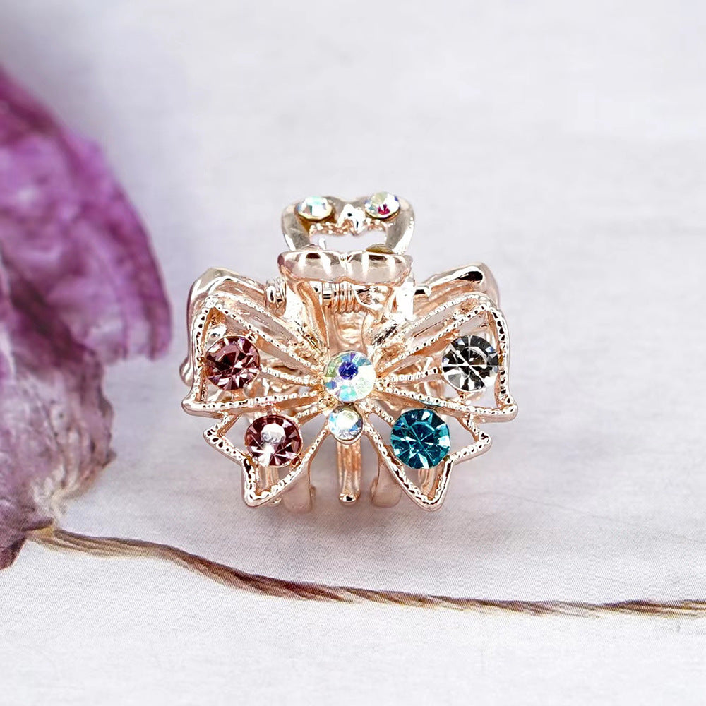 Venta al por mayor Pinza de pelo de aleación de nudo de lazo de diamante